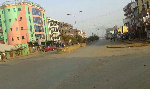 Une rue presque vide à Bamenda le jour de la rentrée