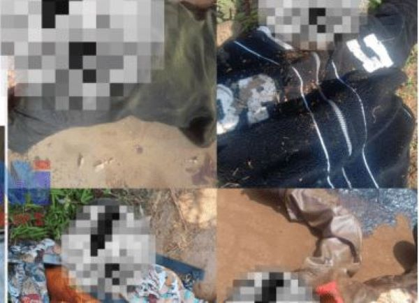 Les corps des personnes tuées