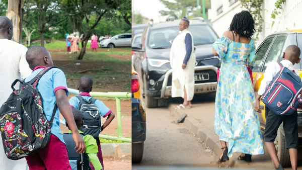 Des enfants d’un foyer de Yaoundé préparent leurs sacs quelques jours avant la rentrée scolaire.