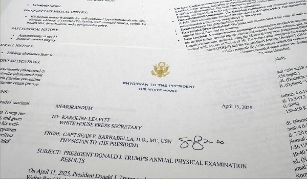 Le bulletin de santé de Trump rendu public