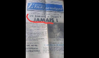 La une d'un journal qui pose le problème