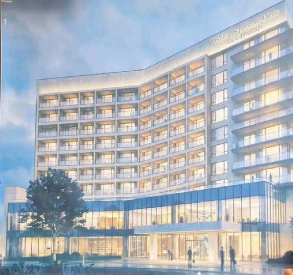 Une vue architecturale illustre le projet d’extension de l’Hôtel des députés à Yaoundé