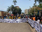 Marche des jeunes centrafricains en soutien au Président Touadera à Bangui