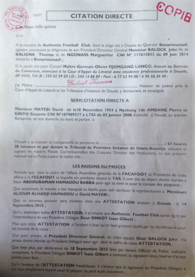 David Mayebi appelé à comparaître pour faux et usage de faux