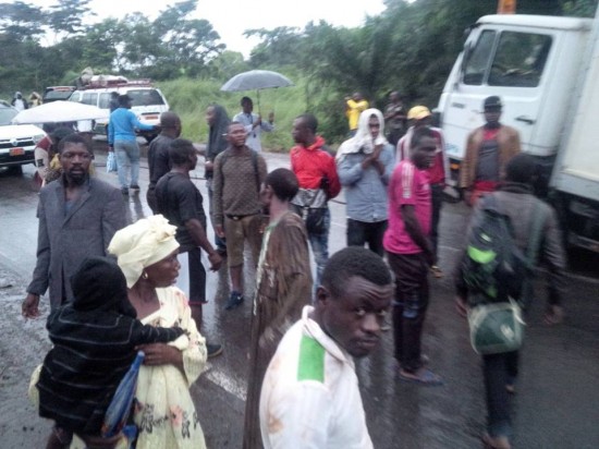 Éffondrement de la chaussée sur l'axe Douala-Yaoundé